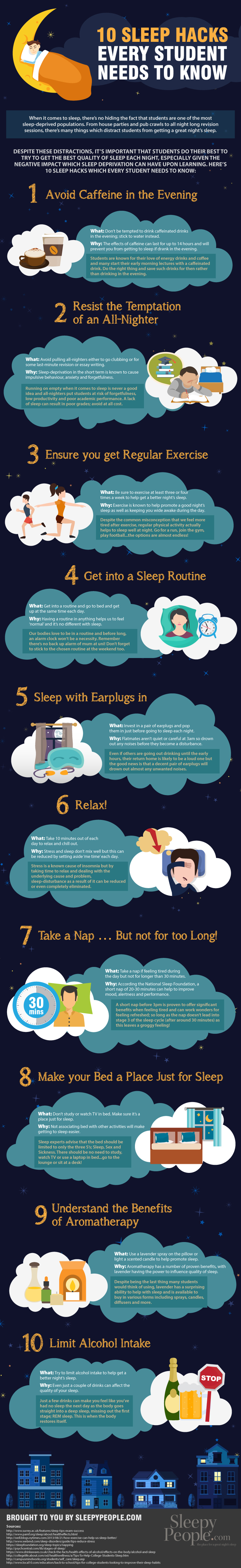 10 Student Sleep Hacks